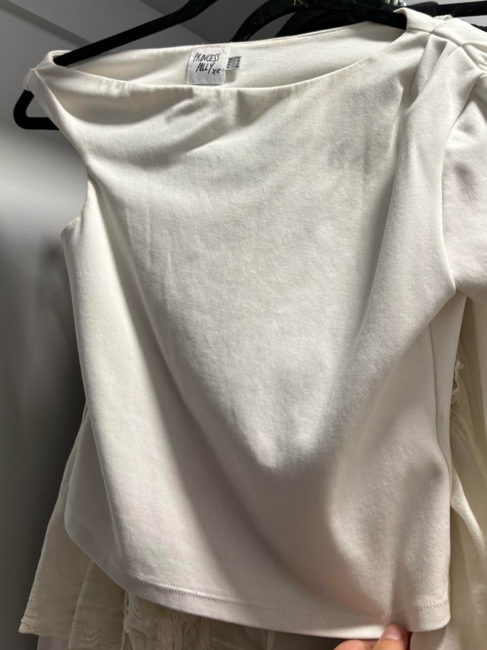 Princess Polly Off-White Short Sleeve Tee